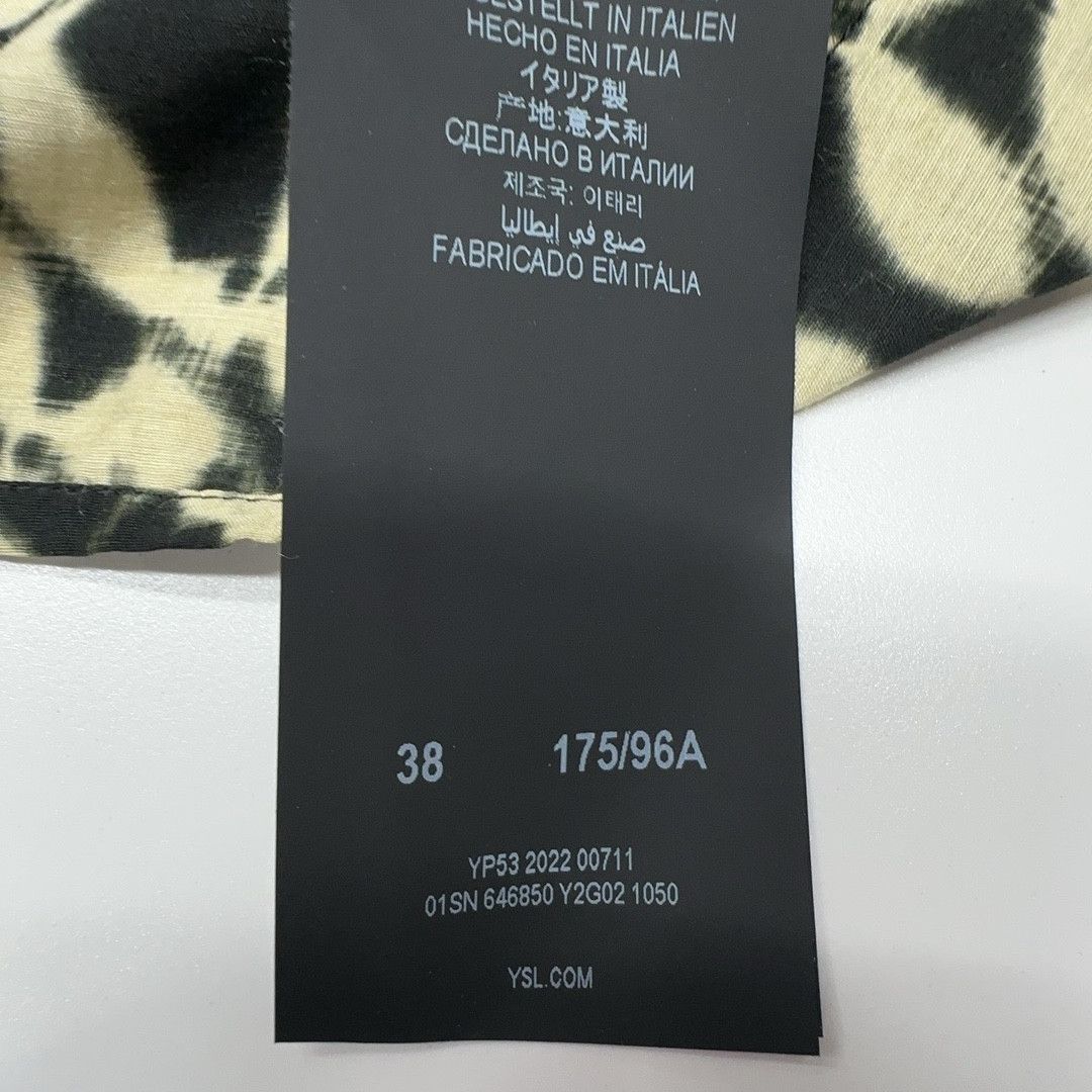 Saint Laurent Paris Saint Laurent Printed Long Sleeve Shirt Size S Size US S / EU 44-46 / 1 - 4 Thumbnail