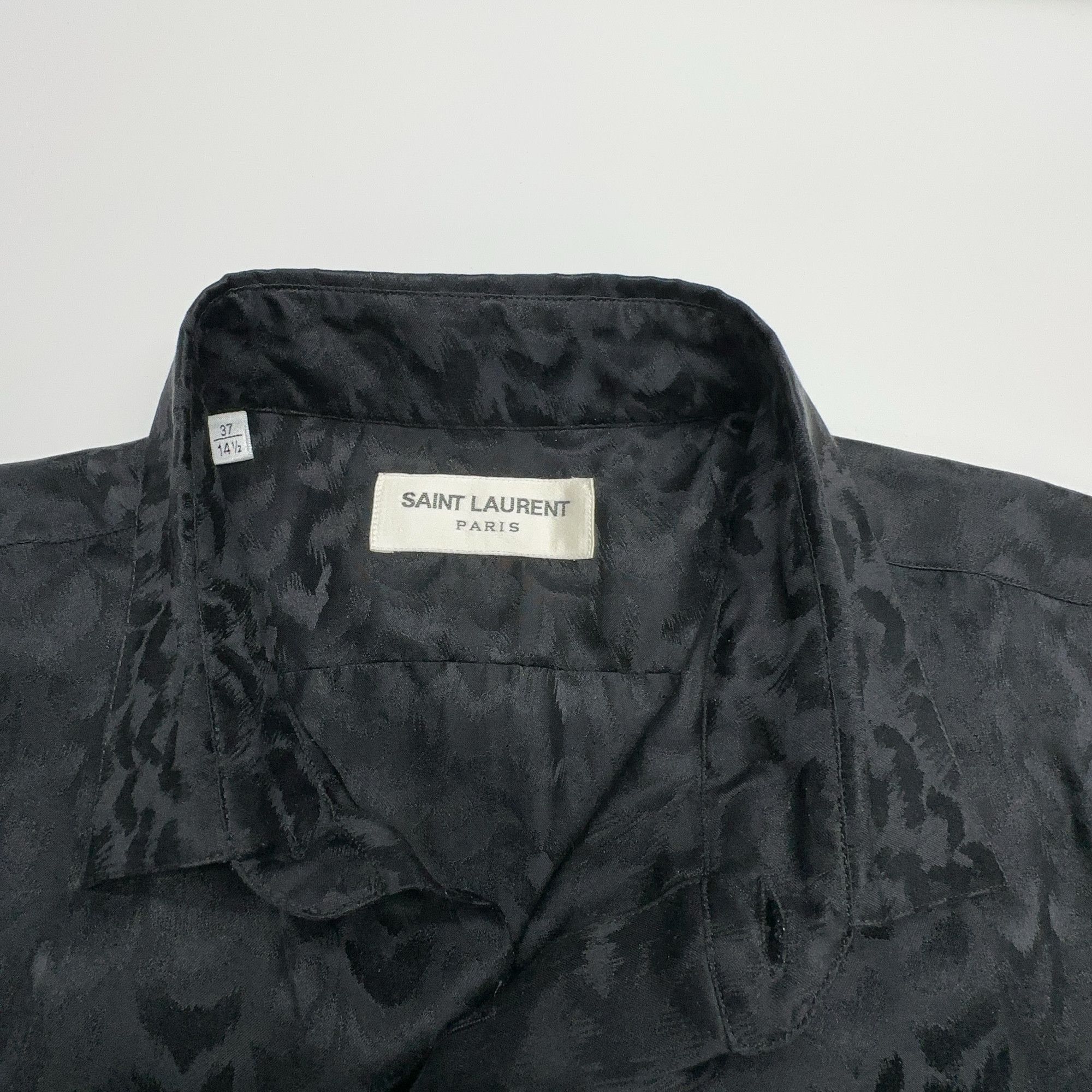 Saint Laurent Paris Saint Laurent Silk Jacquard Button Up Shirt Size S Size US S / EU 44-46 / 1 - 7 Thumbnail