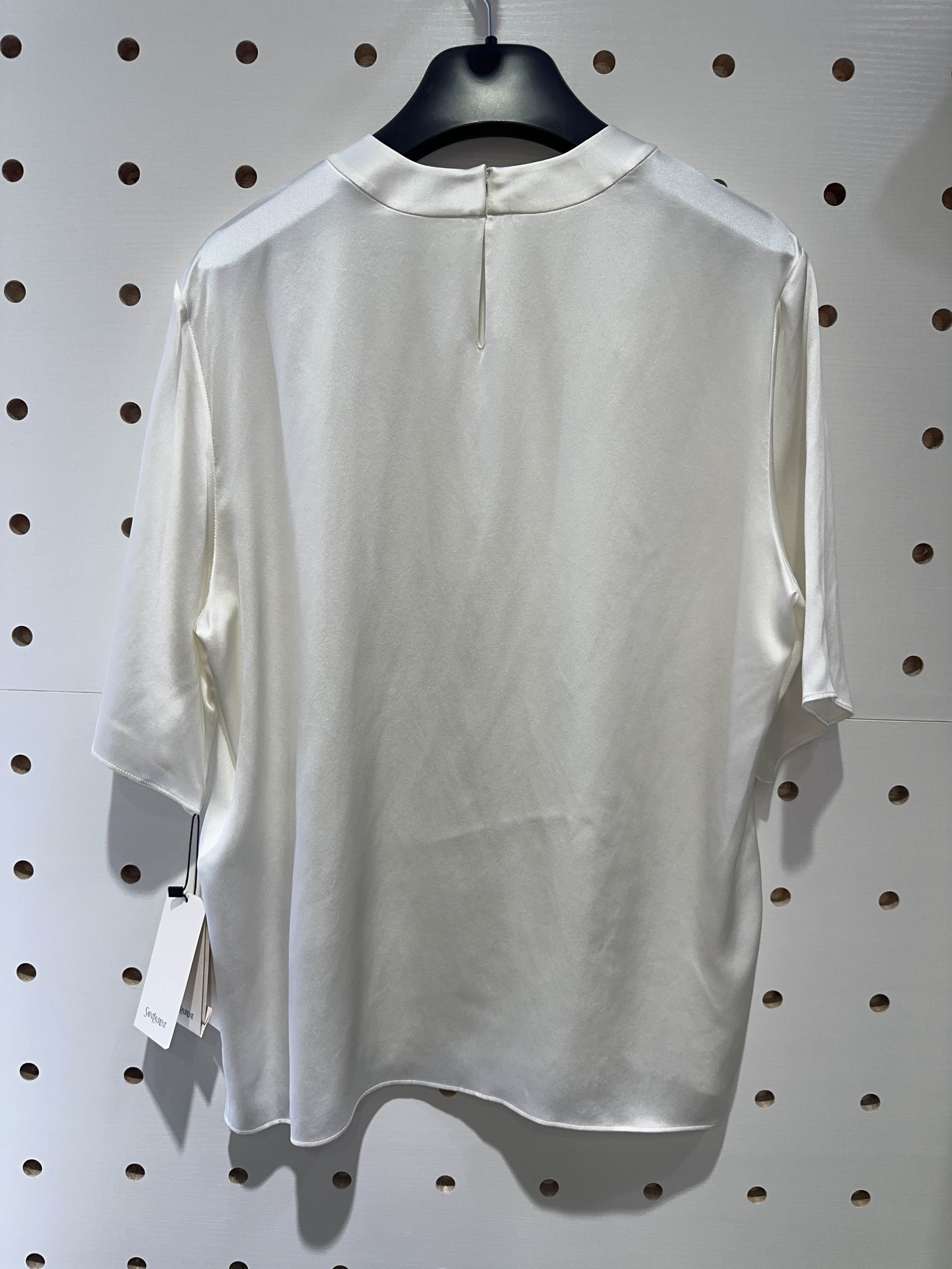 Saint Laurent Paris Saint Laurent Silk Satin Blouse Size 36 Size XS / US 0-2 / IT 36-38 - 2 Thumbnail