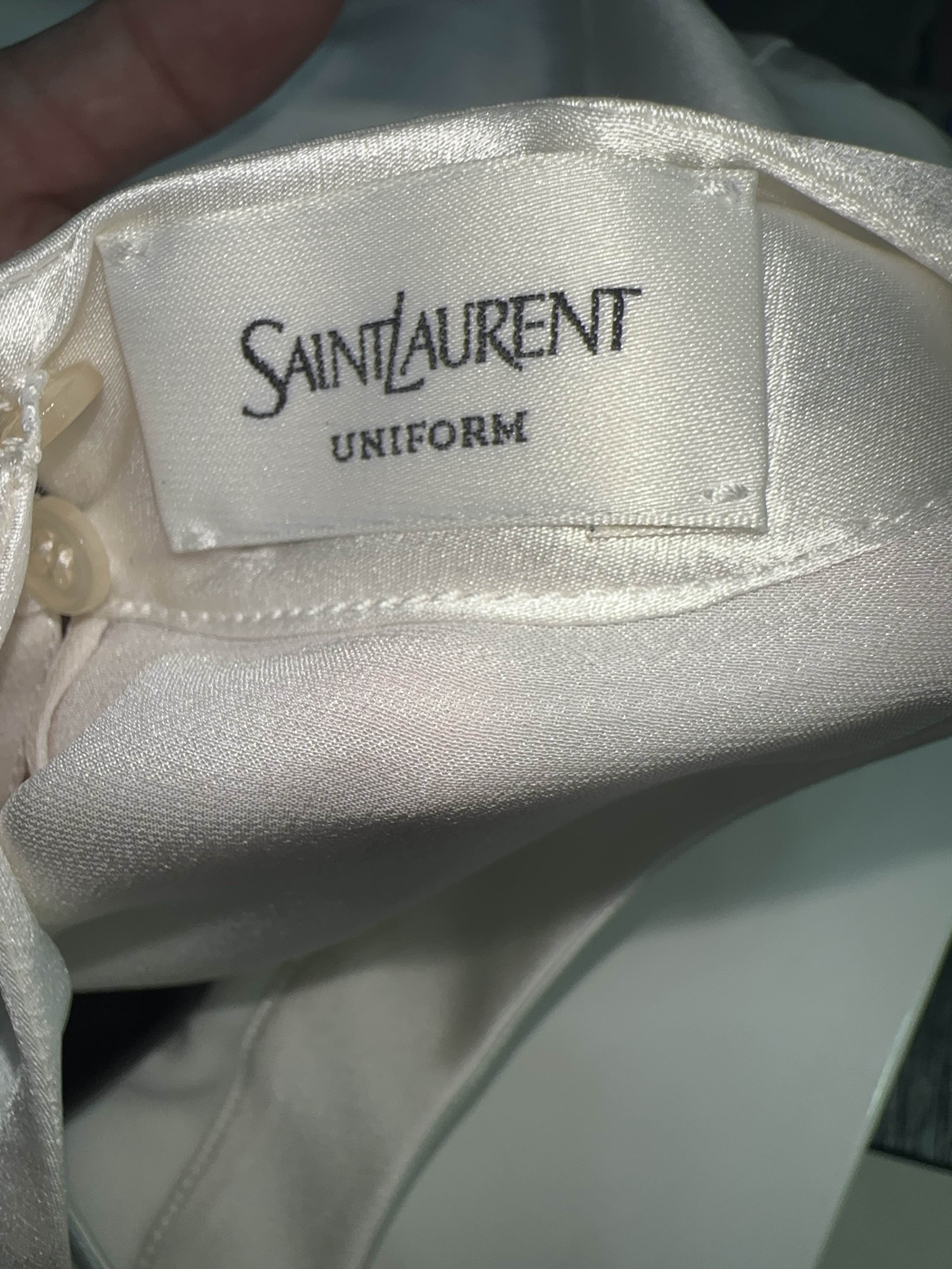 Saint Laurent Paris Saint Laurent Silk Satin Blouse Size 36 Size XS / US 0-2 / IT 36-38 - 3 Thumbnail