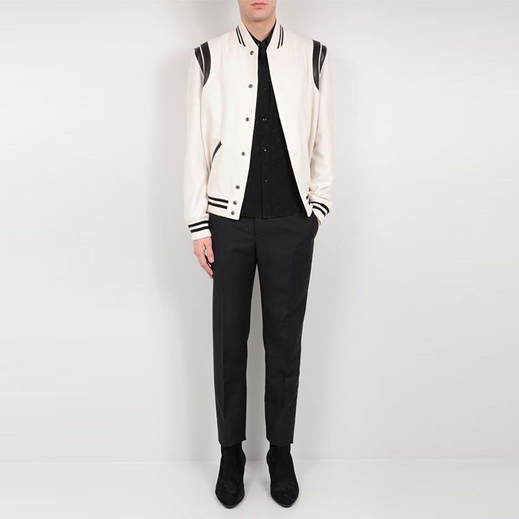 Saint Laurent Paris Saint Laurent Wool Varsity Jacket Size M Size US M / EU 48-50 / 2 - 6 Thumbnail