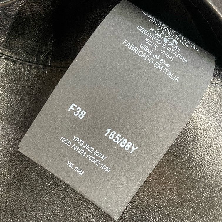 Saint Laurent Paris Saint Laurent Black Leather Jacket F38 Size S / US 4 / IT 40 - 4 Thumbnail