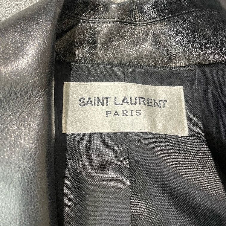 Saint Laurent Paris Saint Laurent Black Leather Jacket F38 Size S / US 4 / IT 40 - 3 Thumbnail