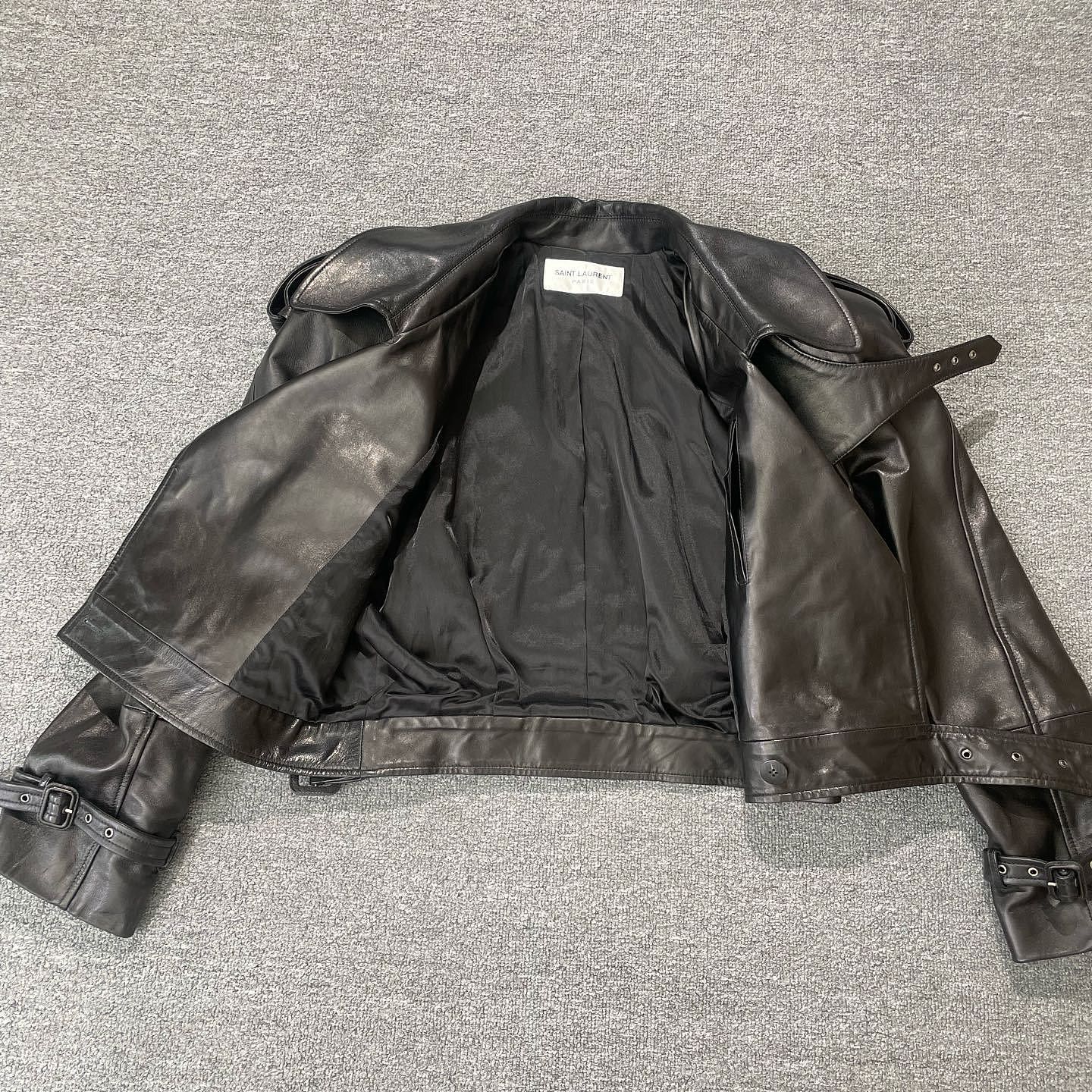 Saint Laurent Paris Saint Laurent Black Leather Jacket F38 Size S / US 4 / IT 40 - 8 Thumbnail