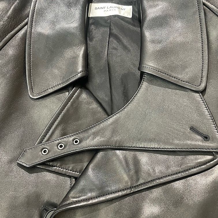 Saint Laurent Paris Saint Laurent Black Leather Jacket F38 Size S / US 4 / IT 40 - 5 Thumbnail