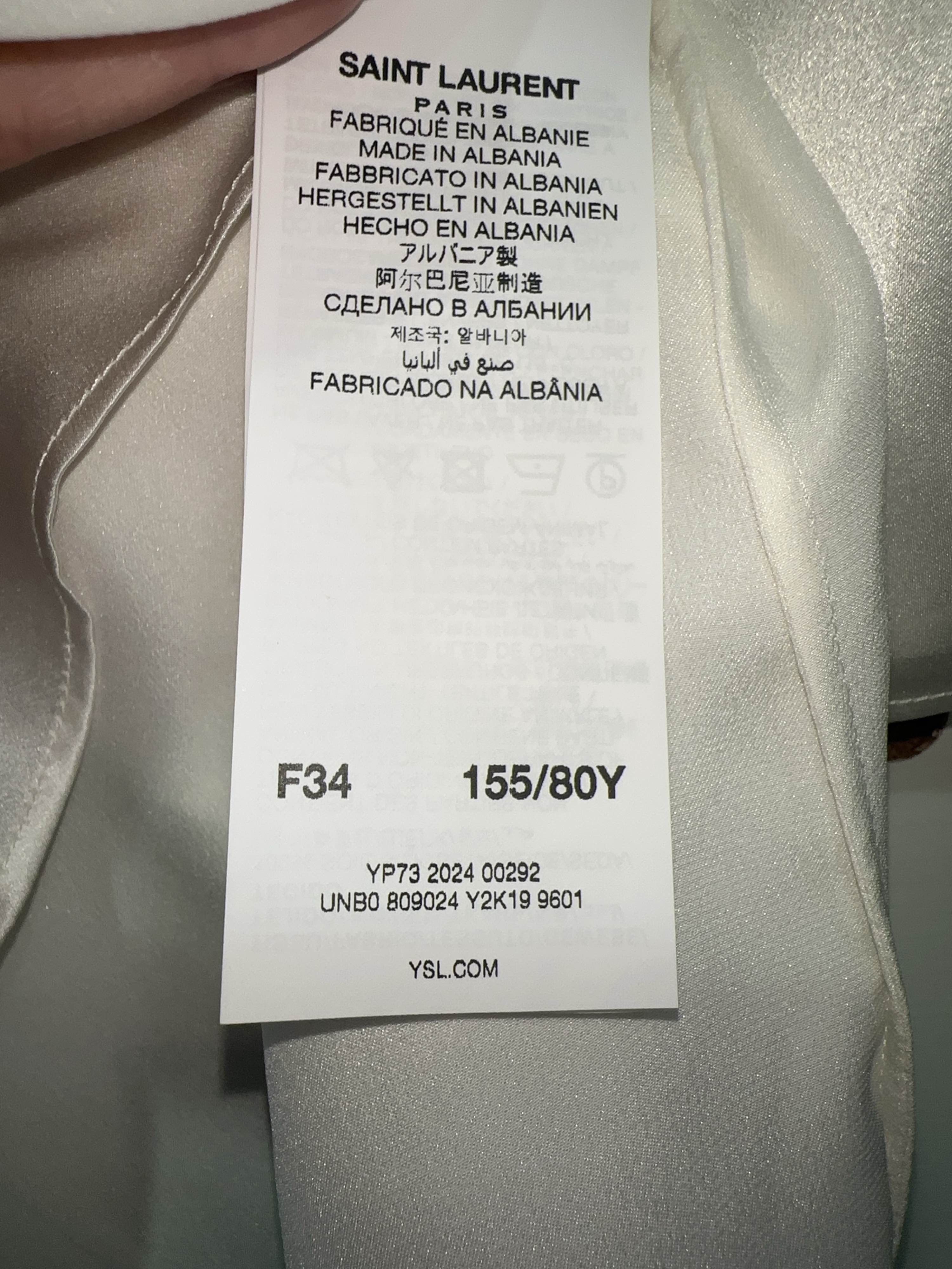 Saint Laurent Paris Saint Laurent Uniform Short Sleeve T-Shirt Size 34 Size XS / US 0-2 / IT 36-38 - 4 Thumbnail