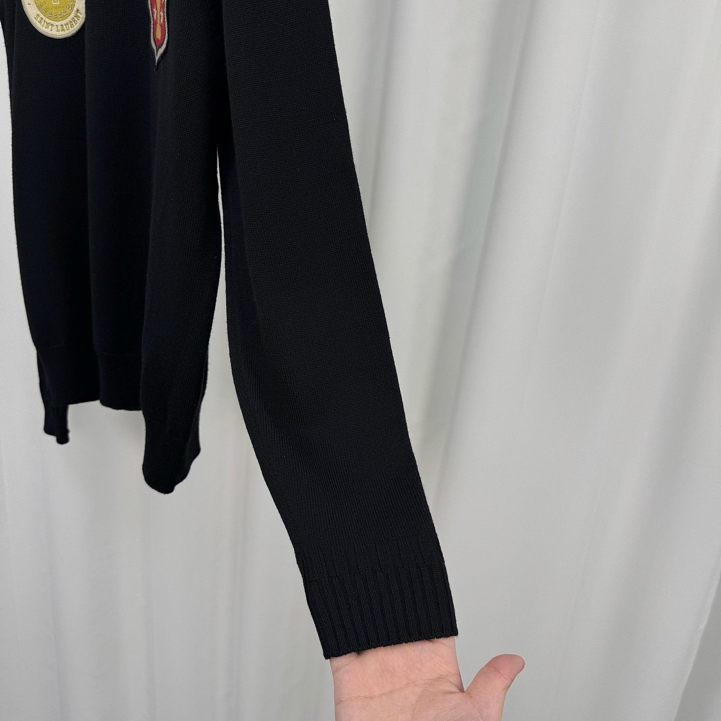 Saint Laurent Paris Saint Laurent Patchwork Crewneck Sweater Size L Size US L / EU 52-54 / 3 - 8 Thumbnail