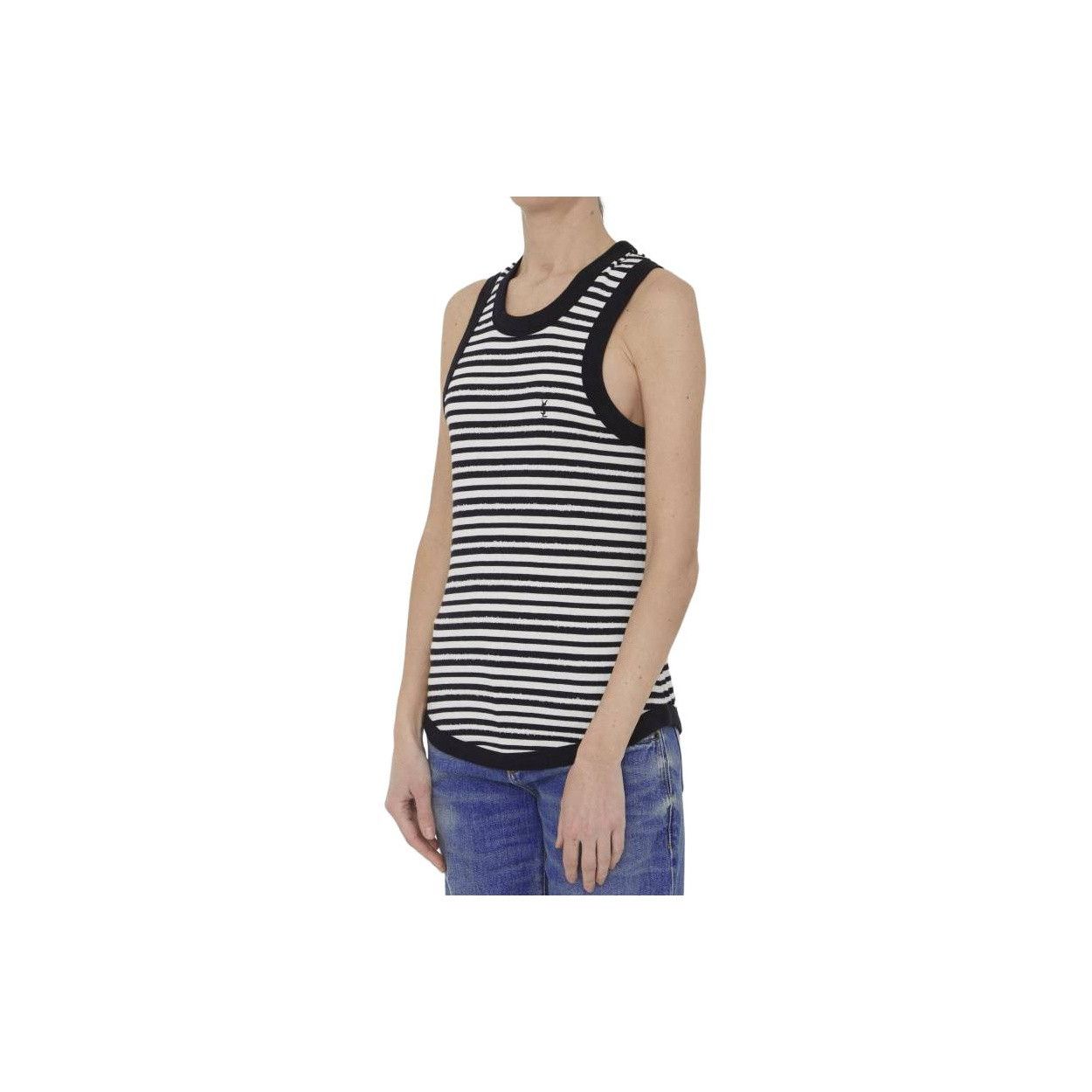 Saint Laurent Paris Saint Laurent Striped Tank Top Size S Size S / US 4 / IT 40 - 13 Thumbnail