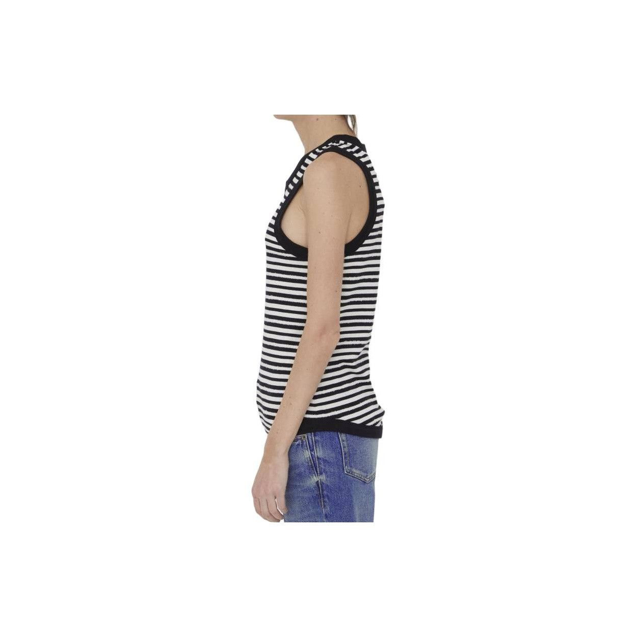 Saint Laurent Paris Saint Laurent Striped Tank Top Size S Size S / US 4 / IT 40 - 14 Thumbnail