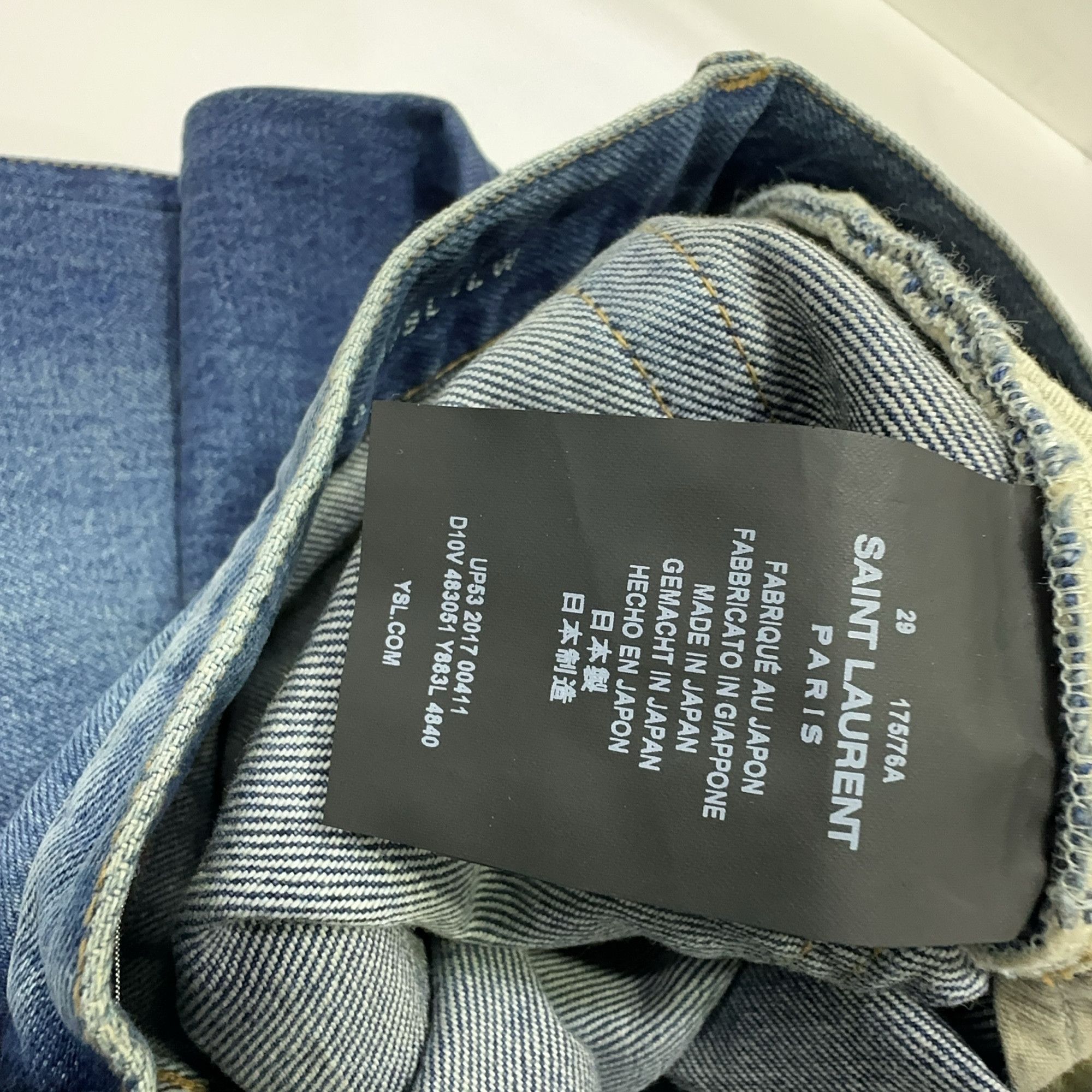 Saint Laurent Paris Saint Laurent Blue Denim Jeans Size 29 Size US 29 - 4 Thumbnail
