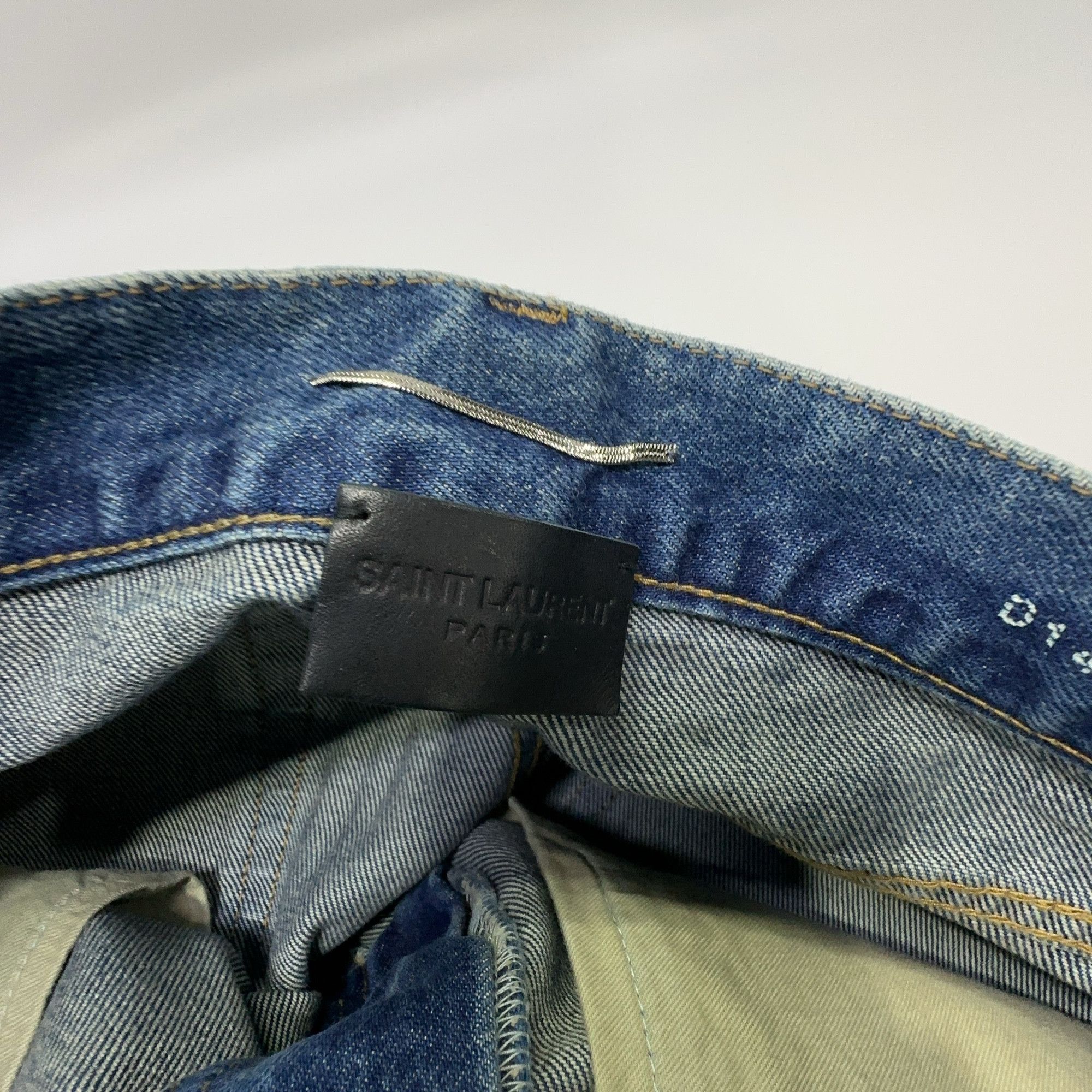 Saint Laurent Paris Saint Laurent Blue Denim Jeans Size 29 Size US 29 - 3 Thumbnail