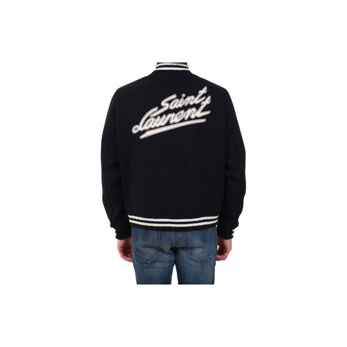 Saint Laurent Paris Saint Laurent Script Logo Varsity Jacket Size M Size US M / EU 48-50 / 2 - 7 Thumbnail