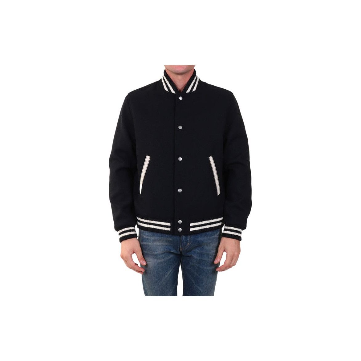 Saint Laurent Paris Saint Laurent Script Logo Varsity Jacket Size M Size US M / EU 48-50 / 2 - 6 Thumbnail