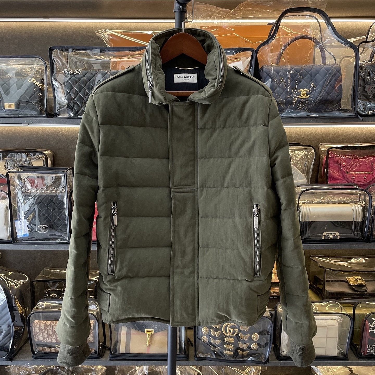 Saint Laurent Paris Saint Laurent Quilted Down Jacket Size S Size US S / EU 44-46 / 1 - 6 Thumbnail