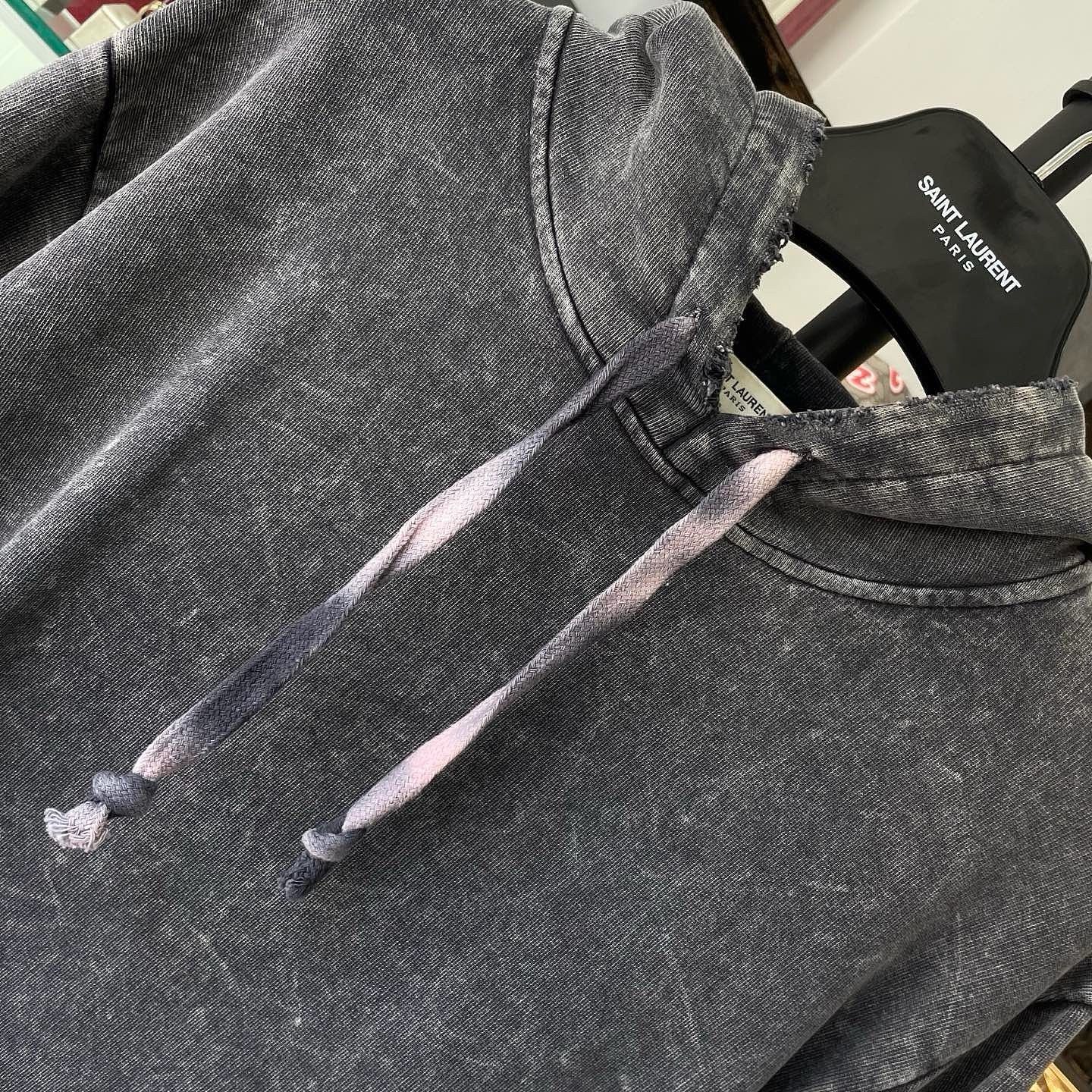 Saint Laurent Paris Saint Laurent Faded Cotton Hoodie Size S Size S / US 4 / IT 40 - 7 Thumbnail
