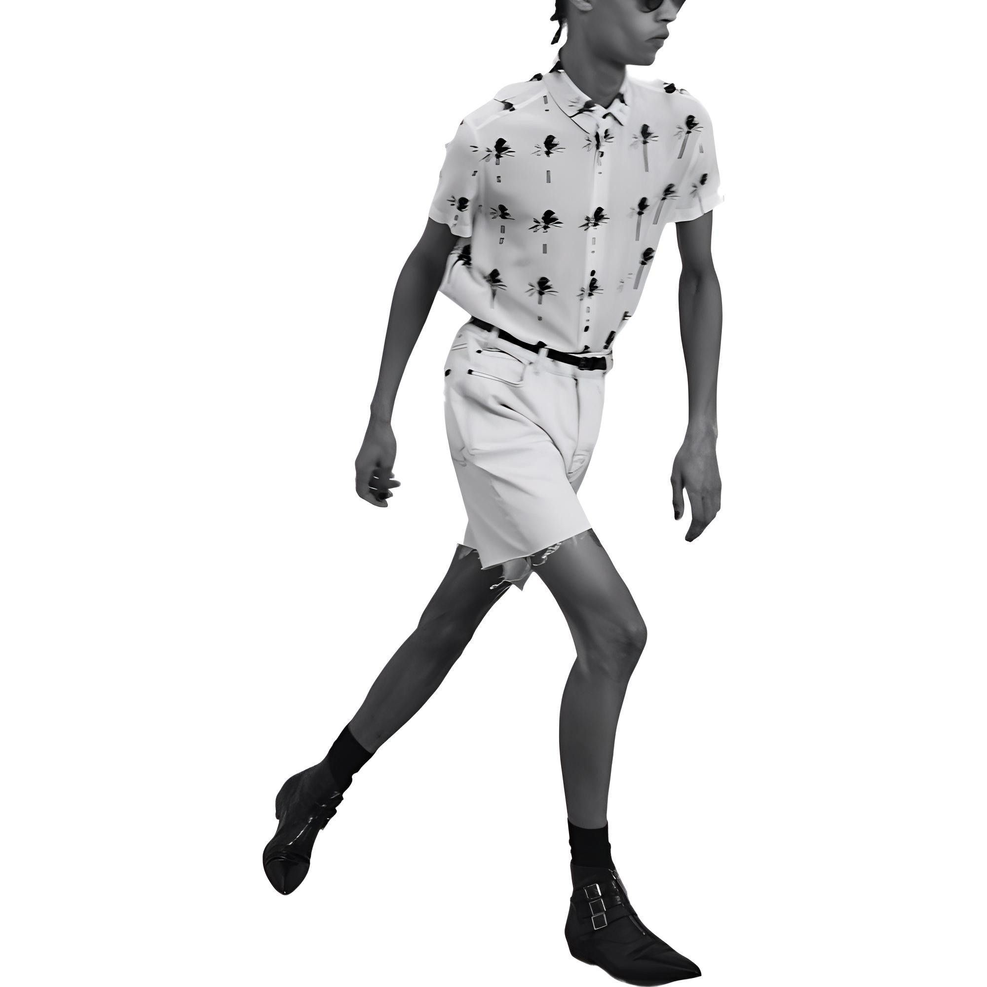 Saint Laurent Paris Saint Laurent Off-White Denim Shorts Size 30 Size US 30 / EU 46 - 6 Thumbnail