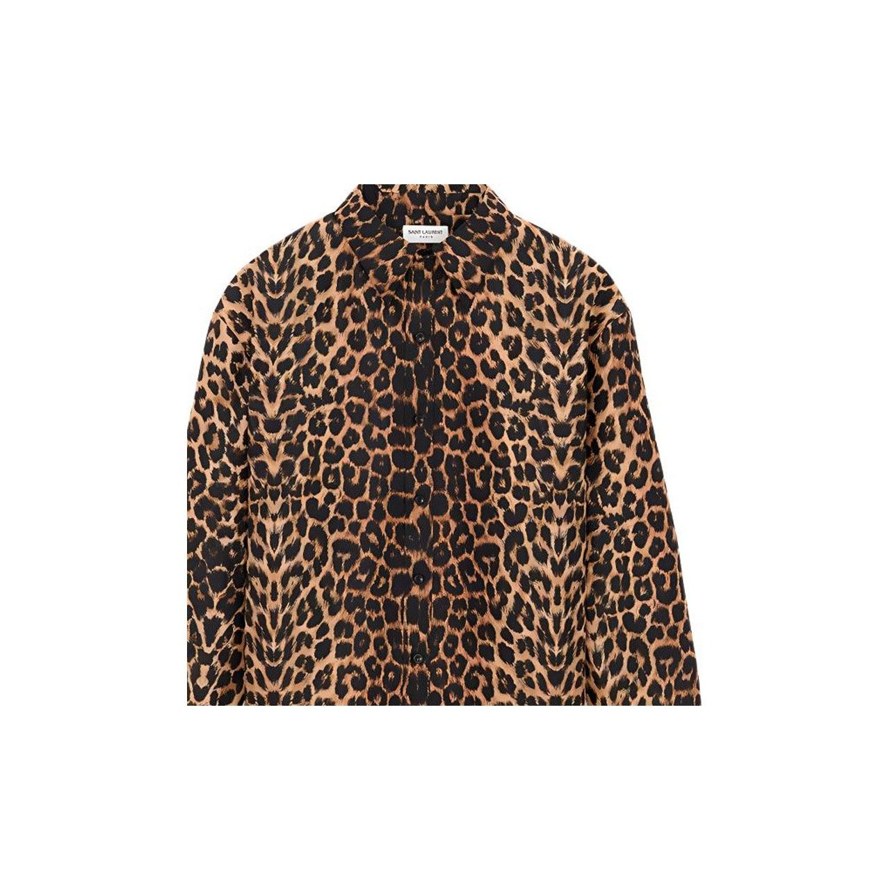 Saint Laurent Paris Saint Laurent Leopard Print Silk Shirt Size M Size US M / EU 48-50 / 2 - 6 Thumbnail
