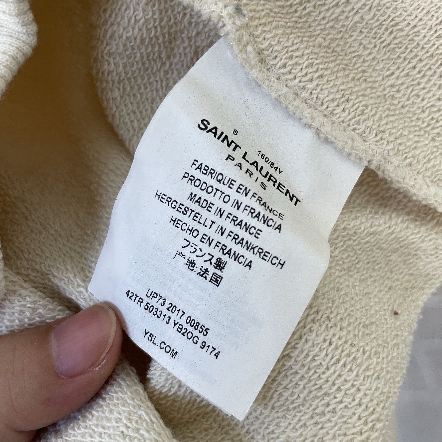 Saint Laurent Paris Saint Laurent Waiting For Sunset Hoodie Cream Size S Size US S / EU 44-46 / 1 - 4 Thumbnail