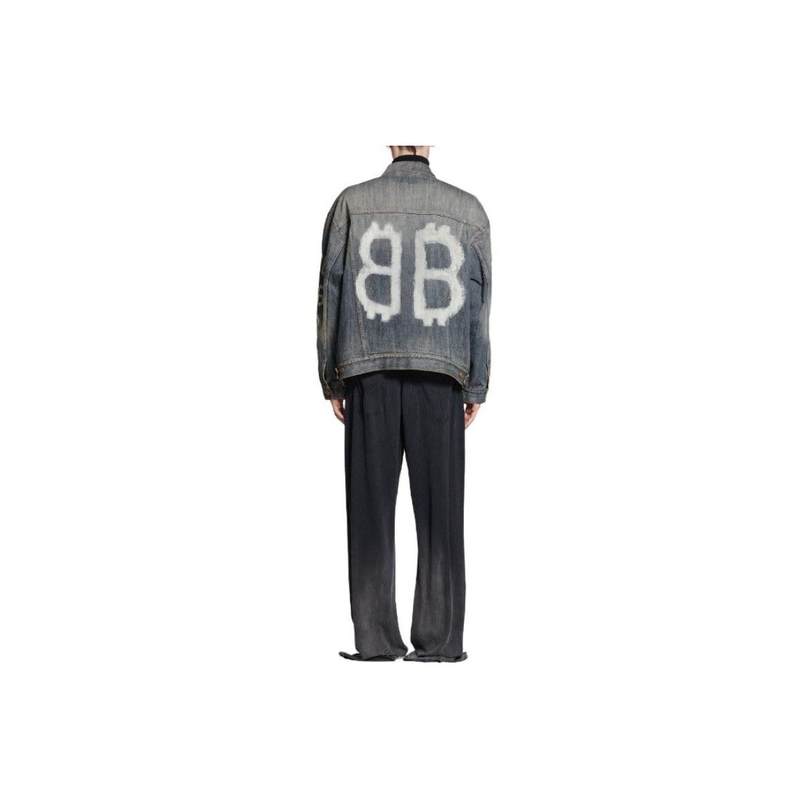Balenciaga Balenciaga BB Logo Print Denim Jacket Size S Size US S / EU 44-46 / 1 - 12 Thumbnail