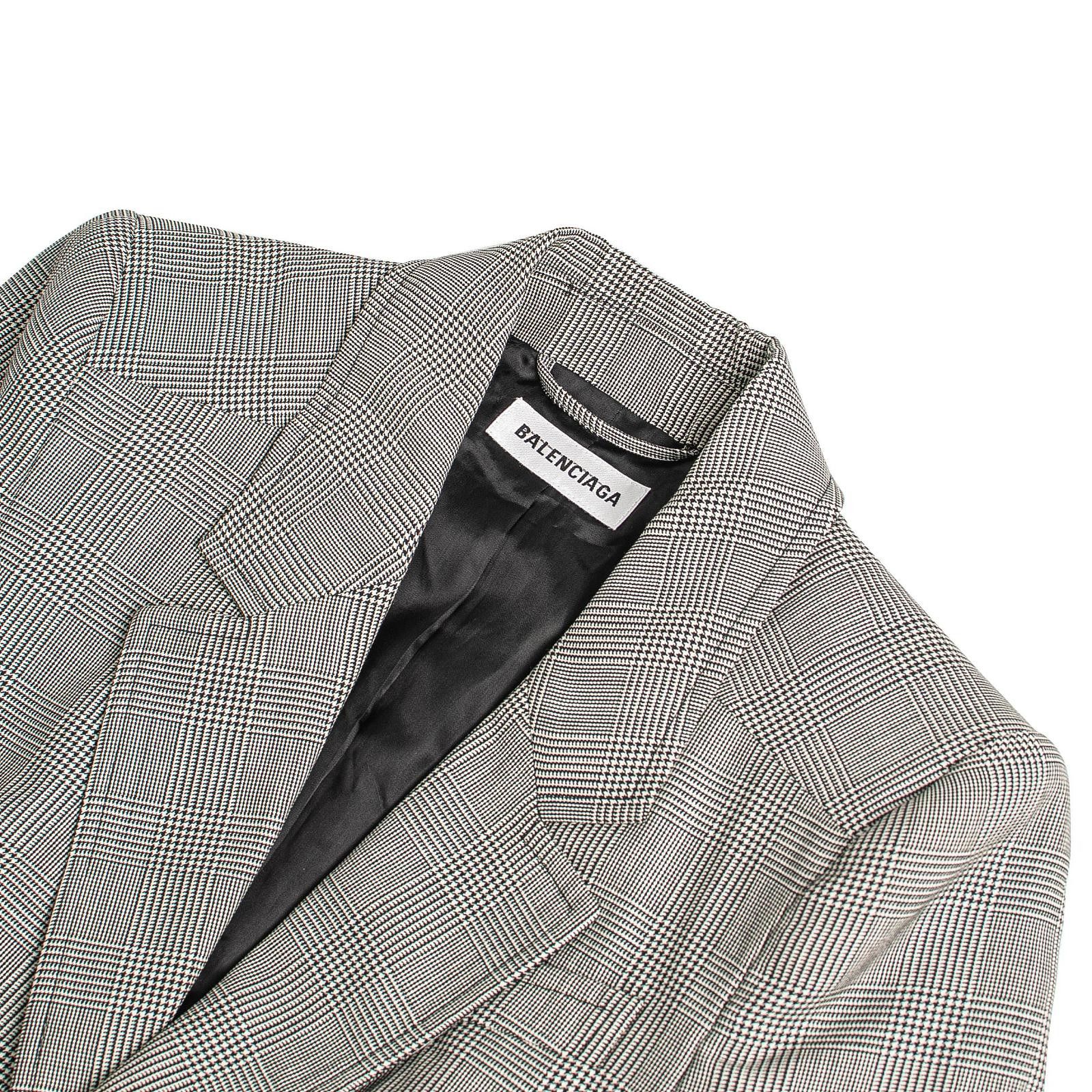 Balenciaga Balenciaga Plaid Wool Blazer 40R Size 40R - 3 Thumbnail