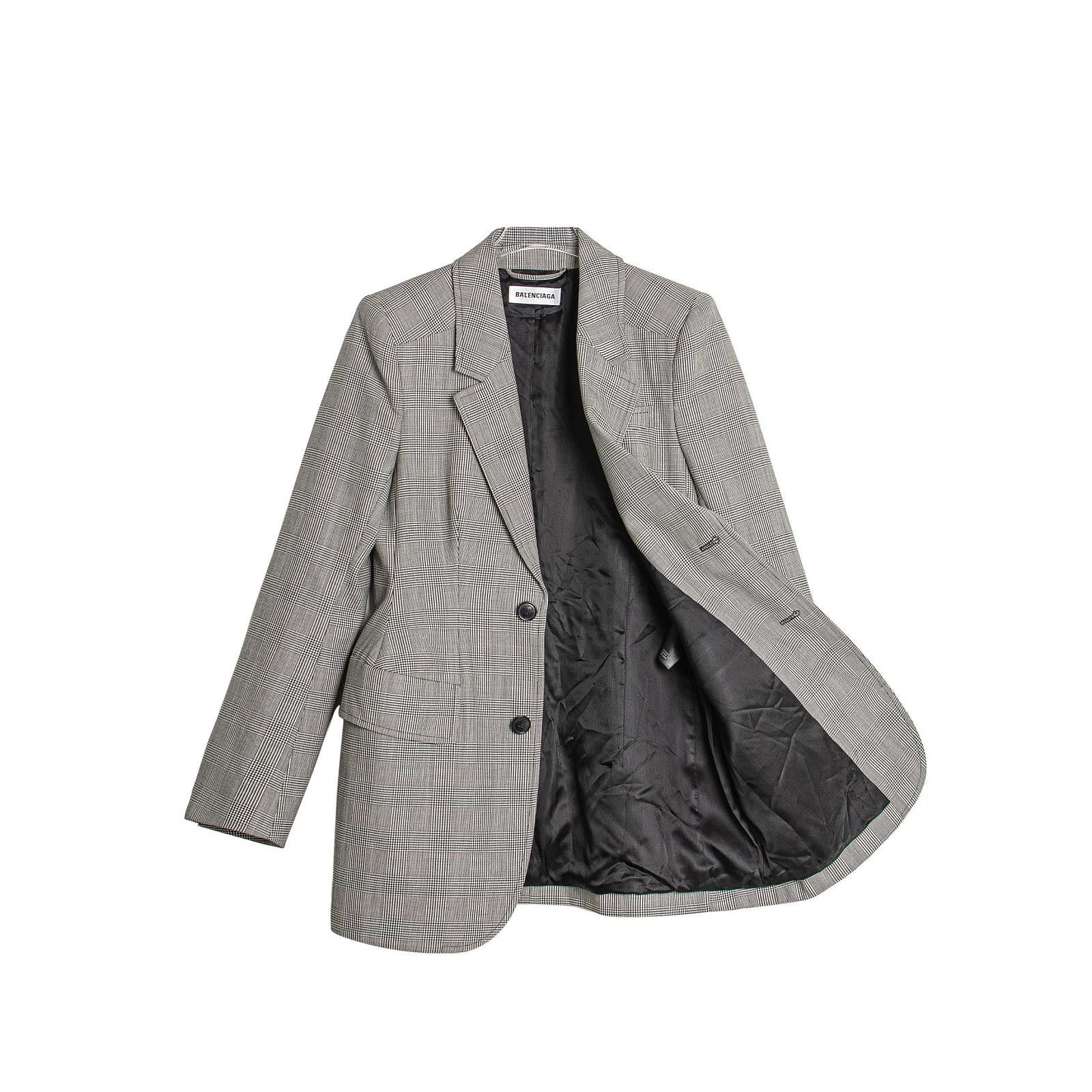 Balenciaga Balenciaga Plaid Wool Blazer 40R Size 40R - 5 Thumbnail