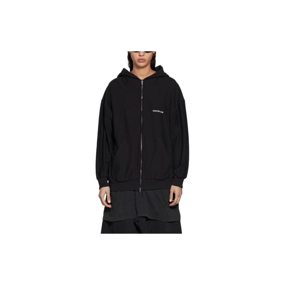Balenciaga Balenciaga Reverse Logo Zip-Up Hoodie Size XL Size US XL / EU 56 / 4 - 5 Thumbnail