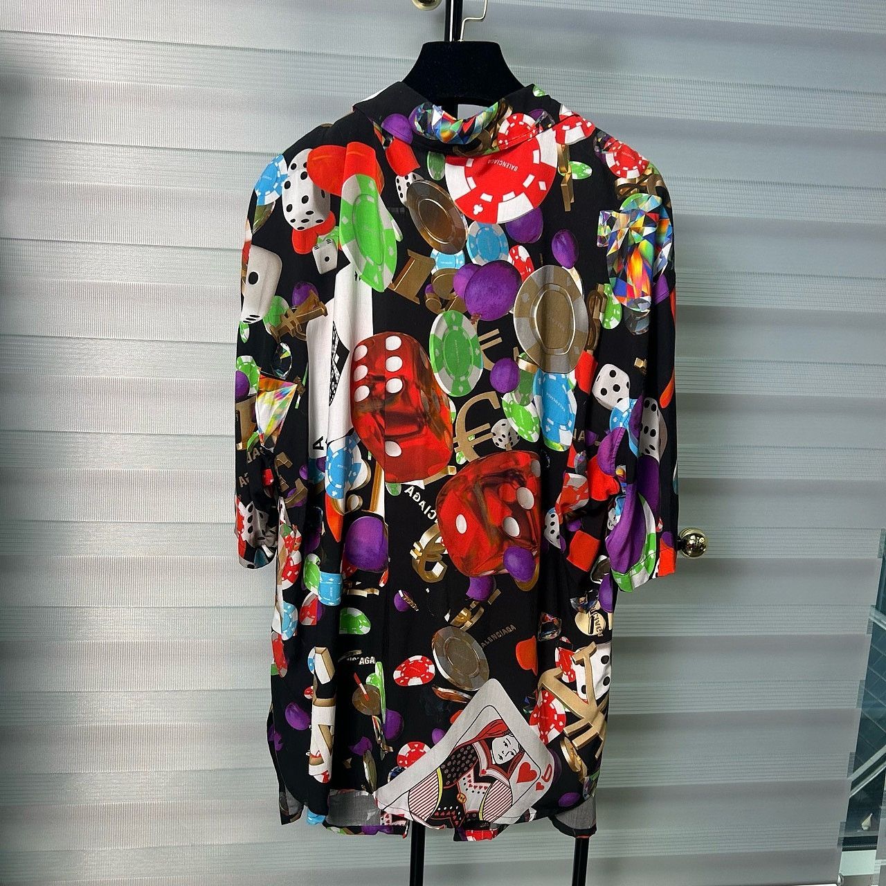 Balenciaga Balenciaga Poker Print Button Up Shirt Size S Size US S / EU 44-46 / 1 - 10 Thumbnail