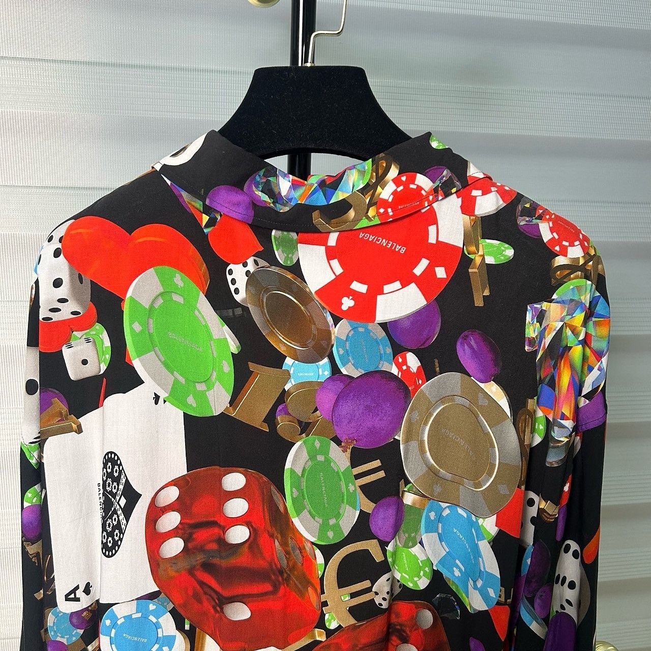 Balenciaga Balenciaga Poker Print Button Up Shirt Size S Size US S / EU 44-46 / 1 - 5 Thumbnail