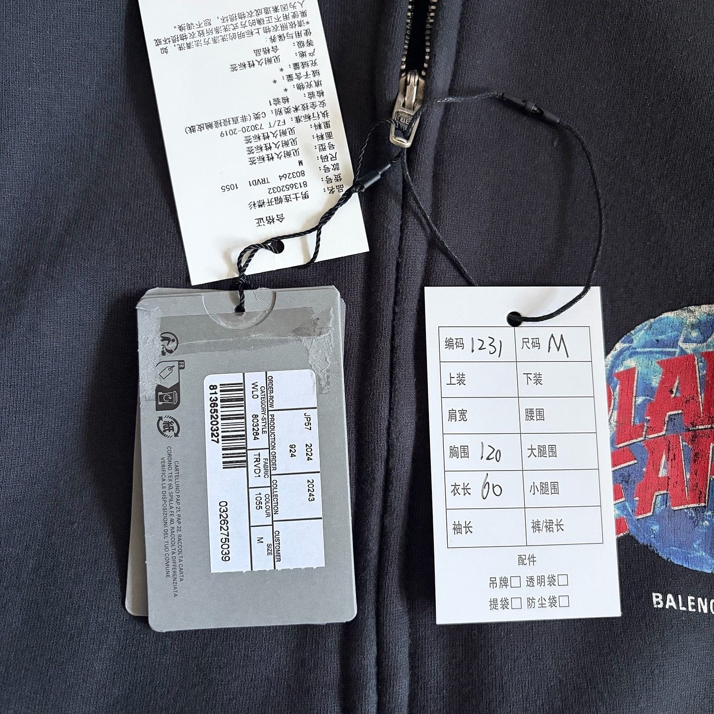 Balenciaga Balenciaga Planet Earth Zip Hoodie Size M Size US M / EU 48-50 / 2 - 5 Thumbnail