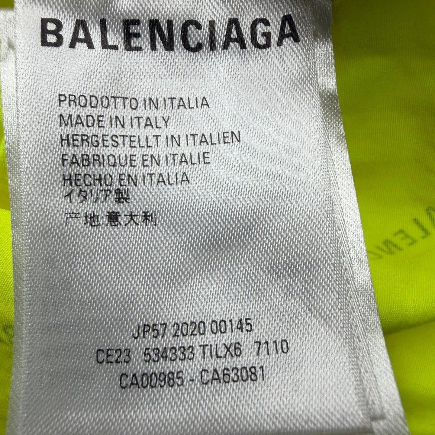 Balenciaga Balenciaga Allover Logo Button Up Shirt Yellow Size M Size US M / EU 48-50 / 2 - 4 Thumbnail