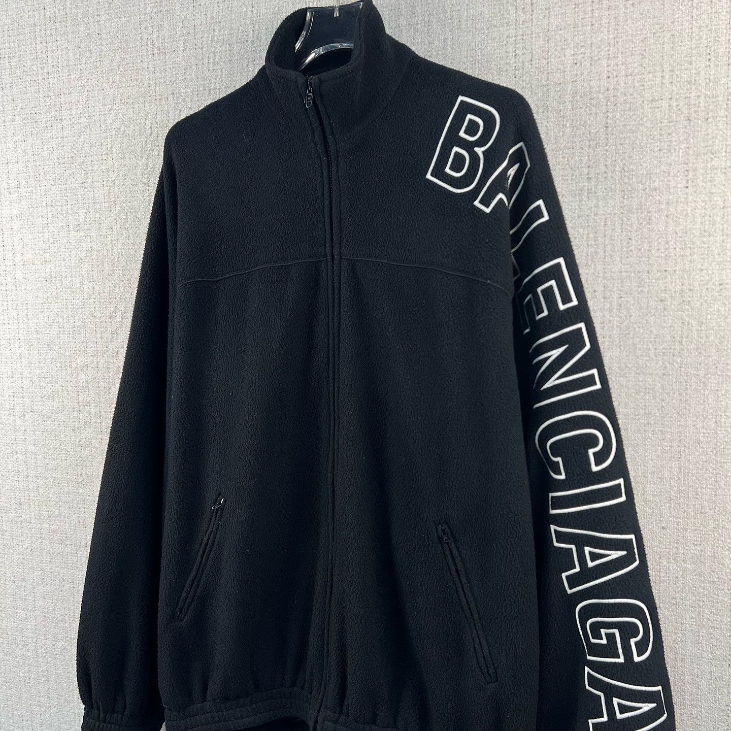 Balenciaga Balenciaga Logo Print Fleece Jacket Size S Size US S / EU 44-46 / 1 - 6 Thumbnail
