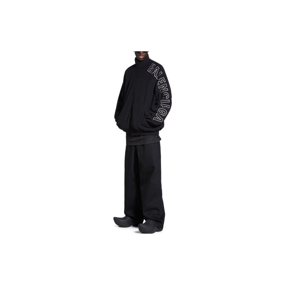 Balenciaga Balenciaga Logo Print Fleece Jacket Size S Size US S / EU 44-46 / 1 - 7 Thumbnail