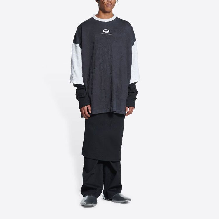 Balenciaga Balenciaga Logo Long Sleeve T-Shirt Size M Size US M / EU 48-50 / 2 - 9 Thumbnail