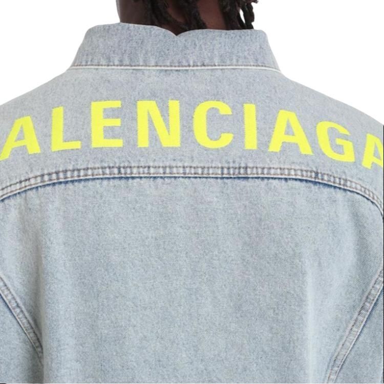 Balenciaga Balenciaga Logo Denim Jacket Size 46 Size US S / EU 44-46 / 1 - 10 Thumbnail