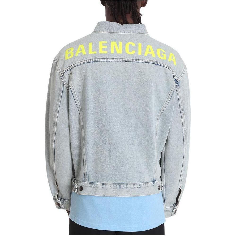 Balenciaga Balenciaga Logo Denim Jacket Size 46 Size US S / EU 44-46 / 1 - 8 Thumbnail