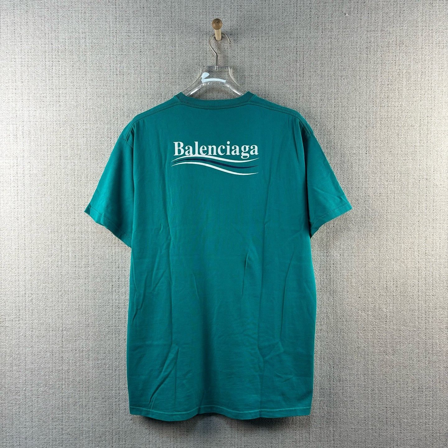 Balenciaga Balenciaga Wave Logo T-Shirt Size M Size US M / EU 48-50 / 2 - 2 Thumbnail