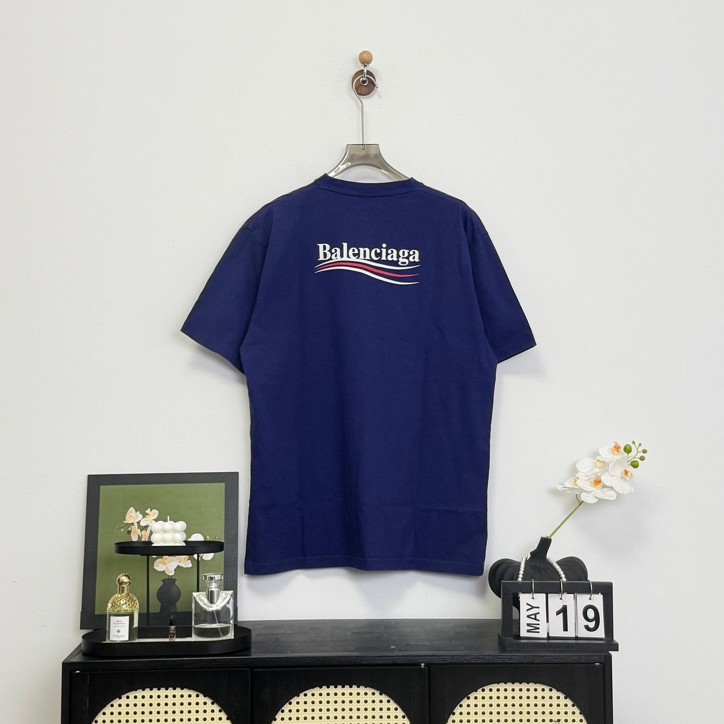 Balenciaga Balenciaga Wave Logo T-Shirt Size M Size US M / EU 48-50 / 2 - 2 Thumbnail