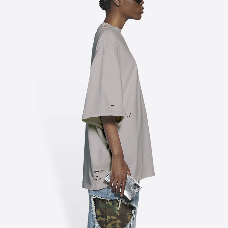 Balenciaga Balenciaga BB Logo Distressed T-Shirt Size S Size US S / EU 44-46 / 1 - 8 Thumbnail
