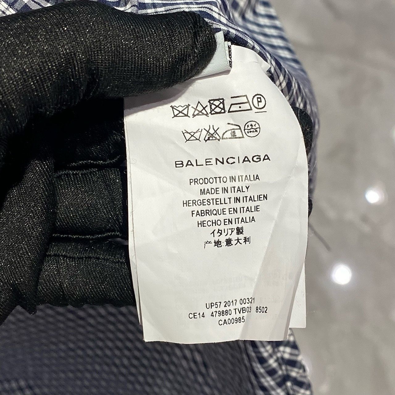 Balenciaga Balenciaga Check Button Up Shirt Size S Size US S / EU 44-46 / 1 - 9 Thumbnail