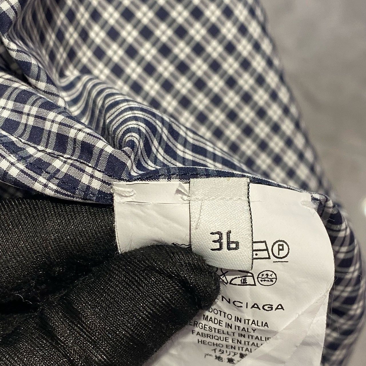Balenciaga Balenciaga Check Button Up Shirt Size S Size US S / EU 44-46 / 1 - 10 Thumbnail