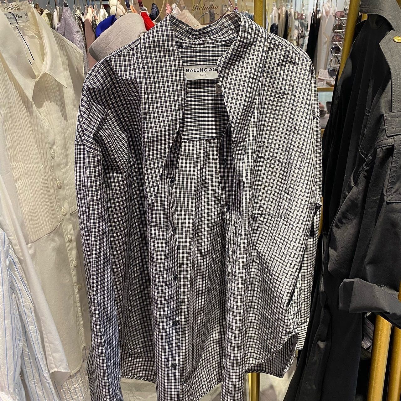 Balenciaga Balenciaga Check Button Up Shirt Size S Size US S / EU 44-46 / 1 - 5 Thumbnail