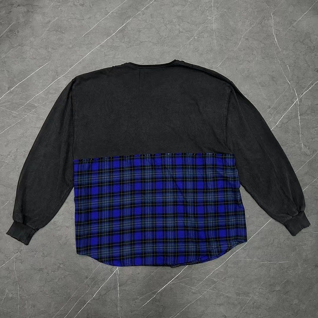 Balenciaga Balenciaga Plaid Spliced Long Sleeve Shirt US S Size US S / EU 44-46 / 1 - 2 Thumbnail