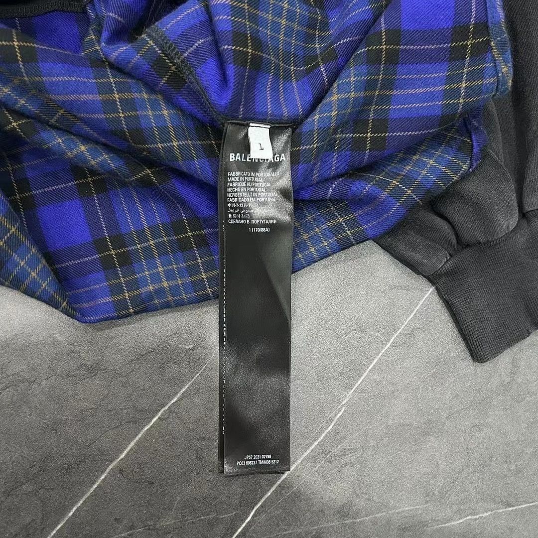 Balenciaga Balenciaga Plaid Spliced Long Sleeve Shirt US S Size US S / EU 44-46 / 1 - 4 Thumbnail