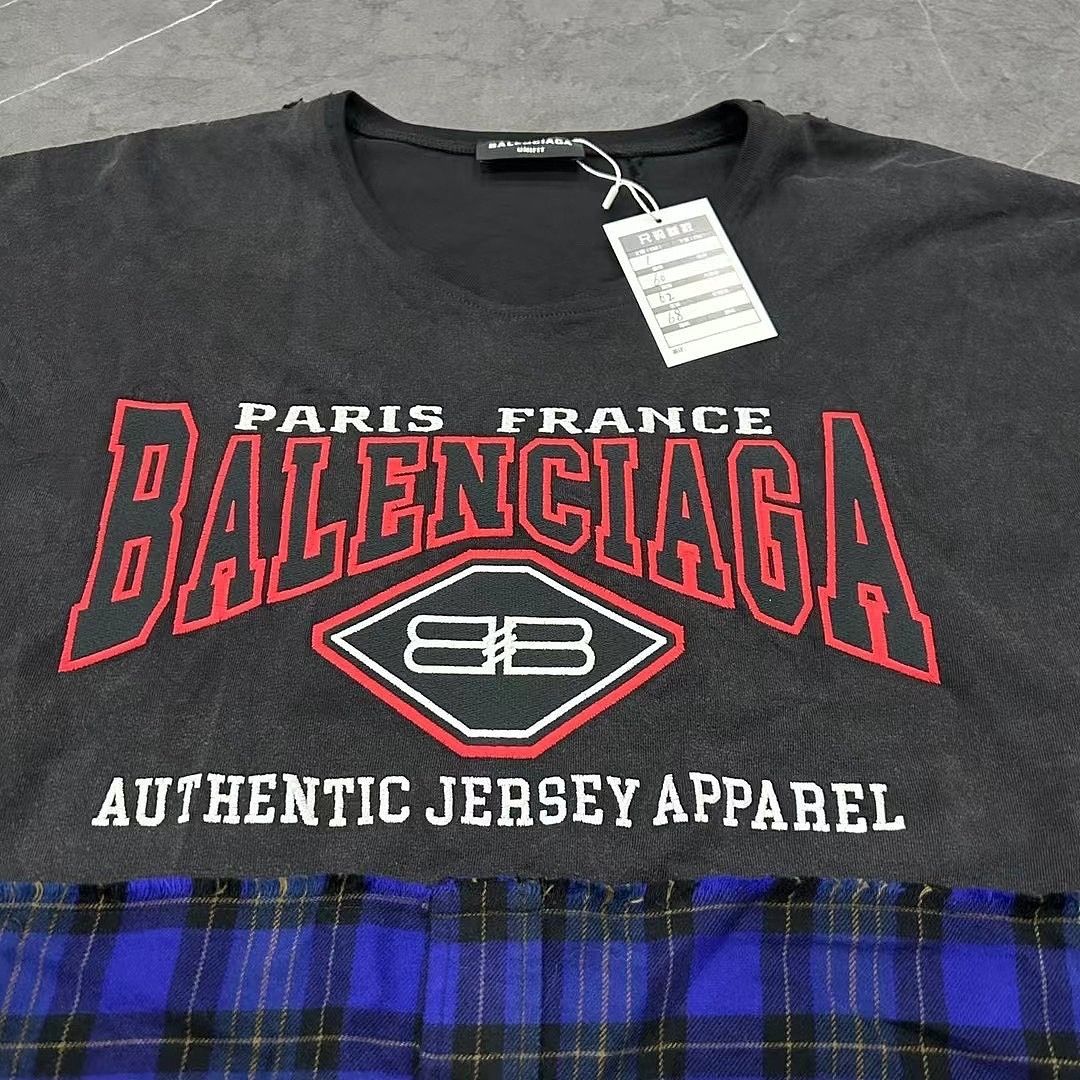Balenciaga Balenciaga Plaid Spliced Long Sleeve Shirt US S Size US S / EU 44-46 / 1 - 6 Thumbnail