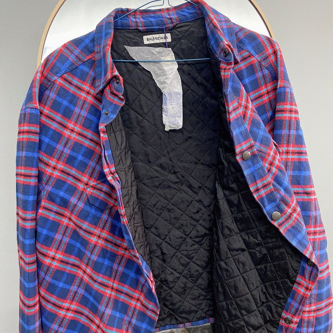 Balenciaga Balenciaga Plaid Quilted Jacket Size 34 Size XS / US 0-2 / IT 36-38 - 3 Thumbnail