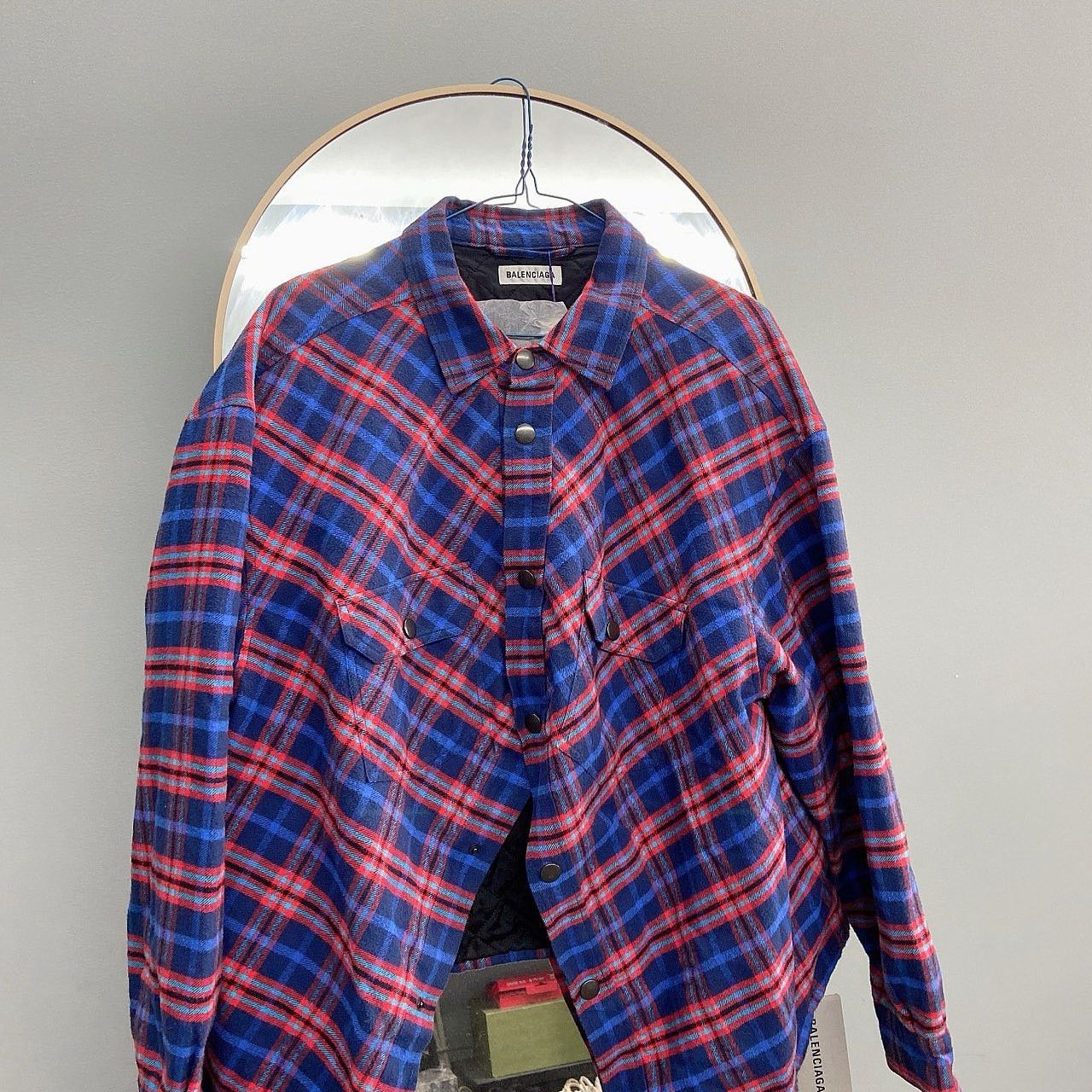 Balenciaga Balenciaga Plaid Quilted Jacket Size 34 Size XS / US 0-2 / IT 36-38 - 7 Thumbnail