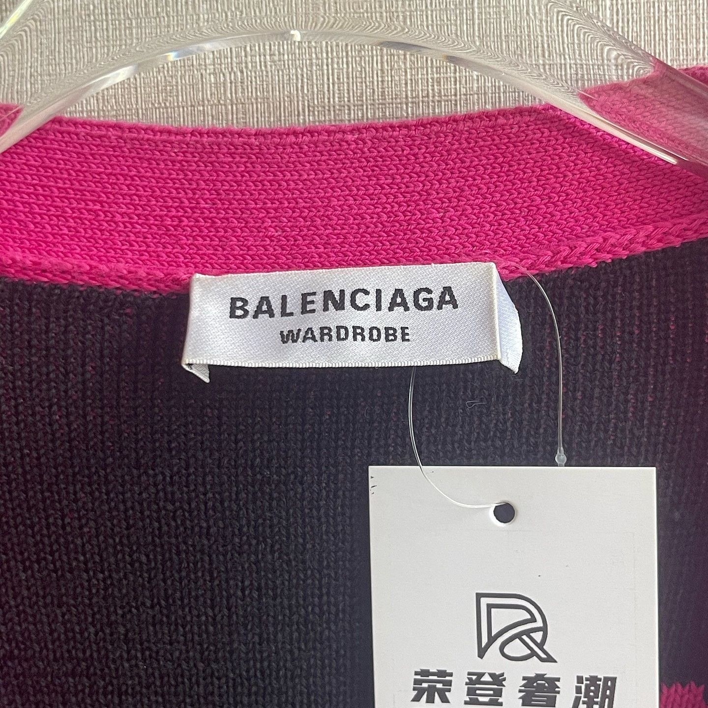 Balenciaga Balenciaga Logo Jacquard Cardigan Pink Size S Size S / US 4 / IT 40 - 3 Thumbnail