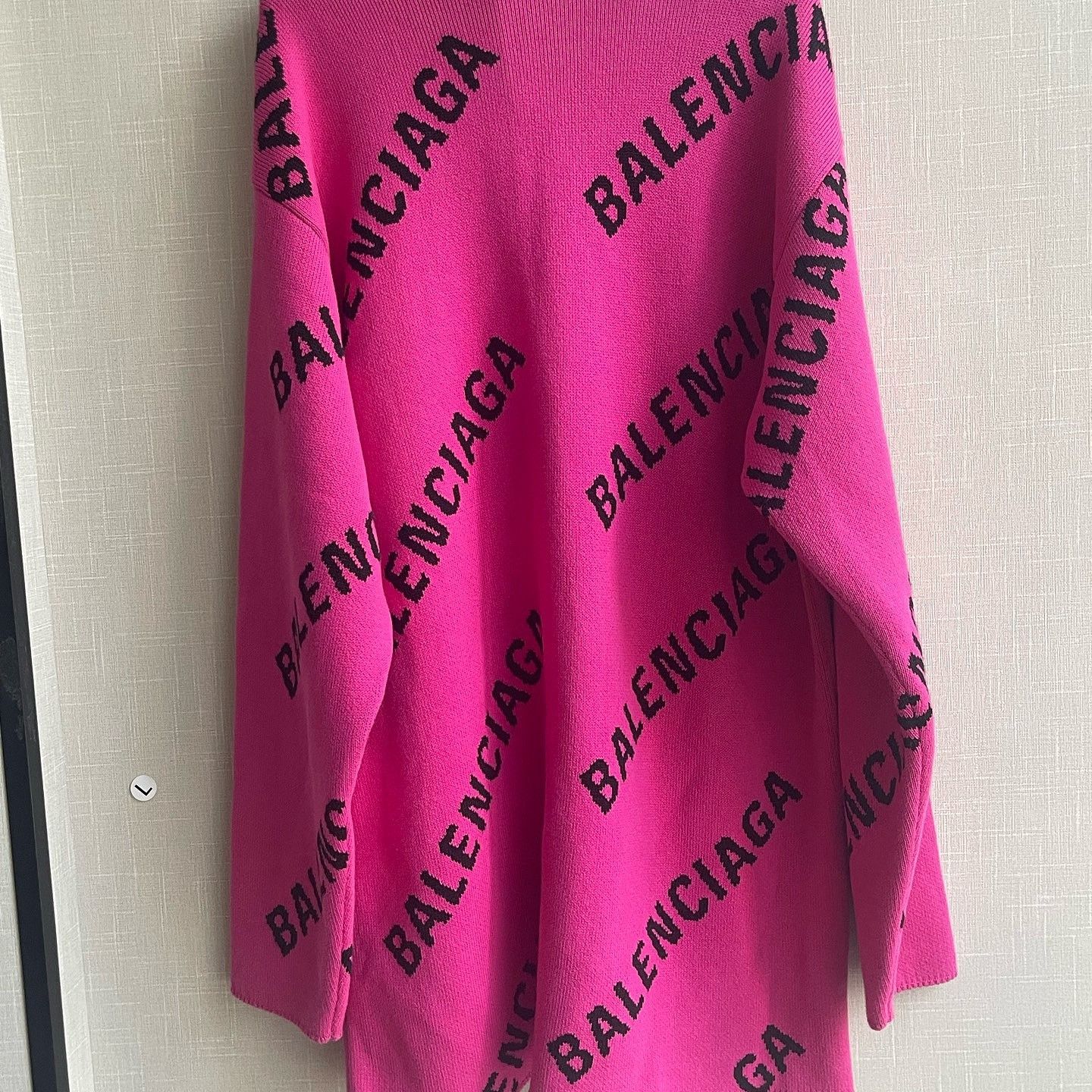 Balenciaga Balenciaga Logo Jacquard Cardigan Pink Size S Size S / US 4 / IT 40 - 2 Thumbnail