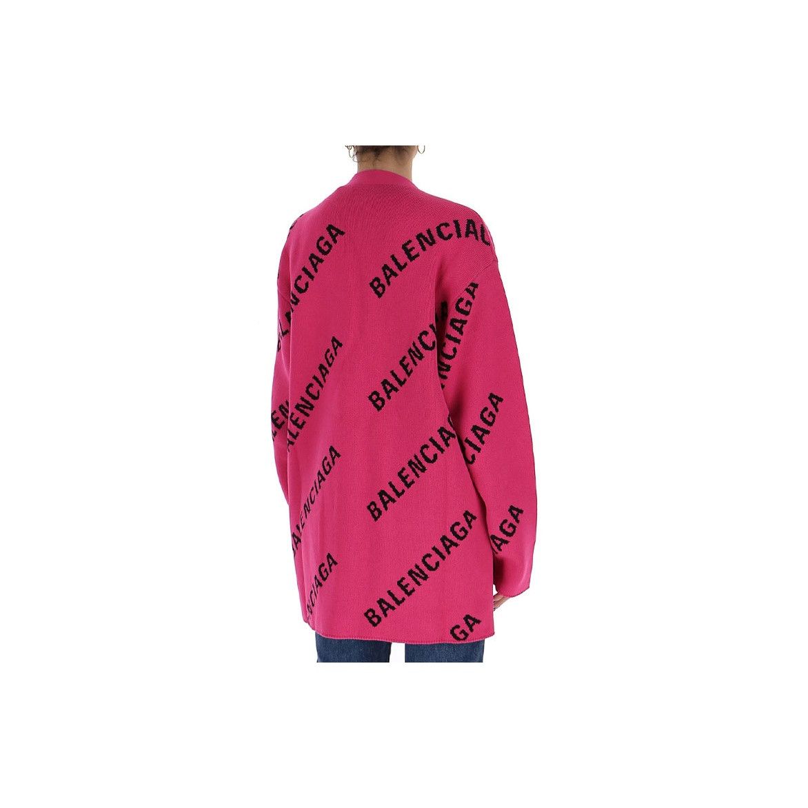Balenciaga Balenciaga Logo Jacquard Cardigan Pink Size S Size S / US 4 / IT 40 - 9 Thumbnail