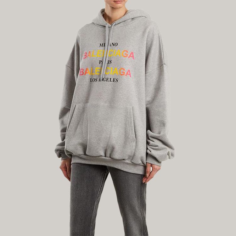Balenciaga Balenciaga Logo Print Hoodie XS Size XS / US 0-2 / IT 36-38 - 5 Thumbnail